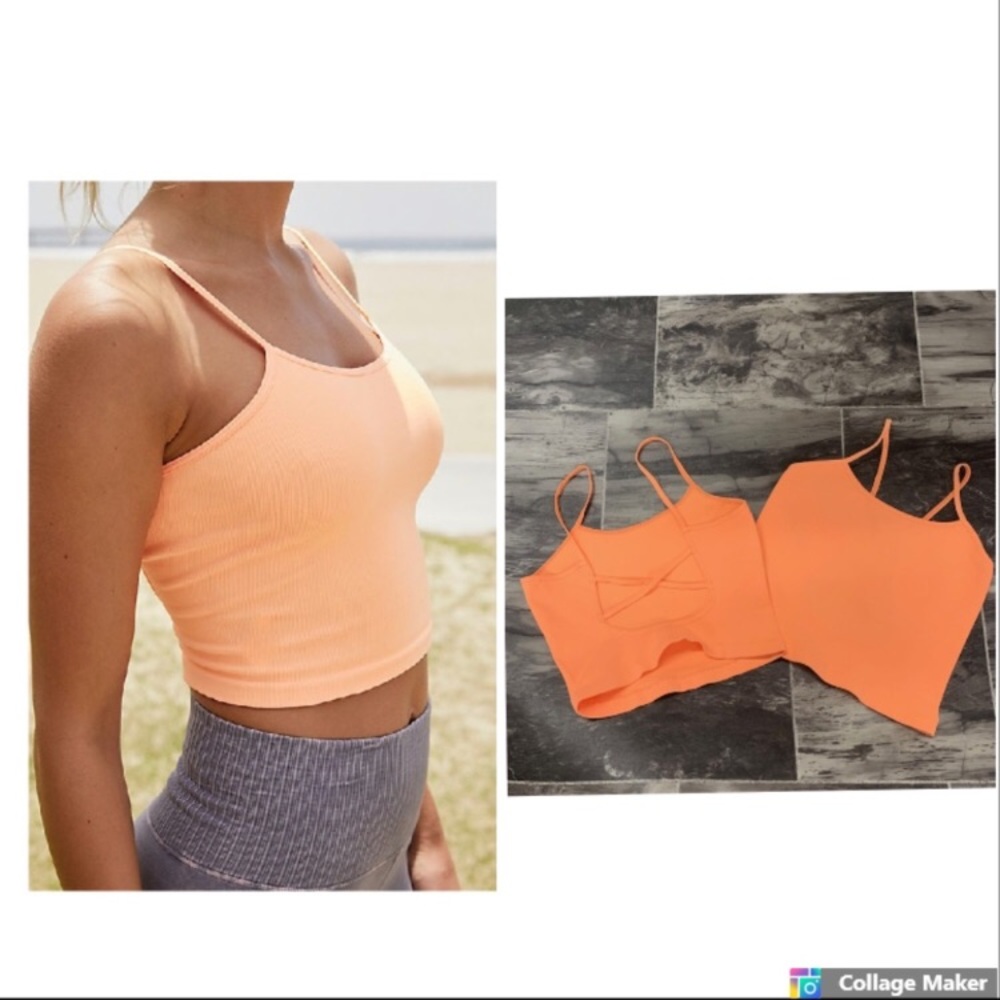 Free People Peach Tighten Up Tank